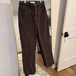 Abercrombie & Fitch Curve Love Ultra High Rise 90s Straight Jean - Short